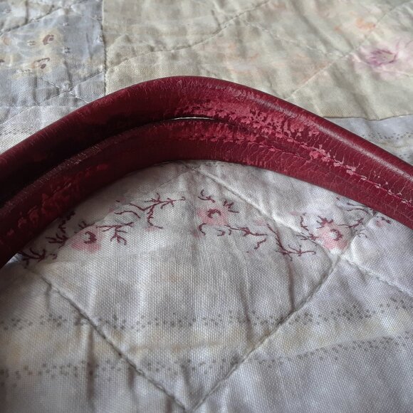 Vintage Va A Paris Red Leather Top Handle Bag - Picture 11 of 15